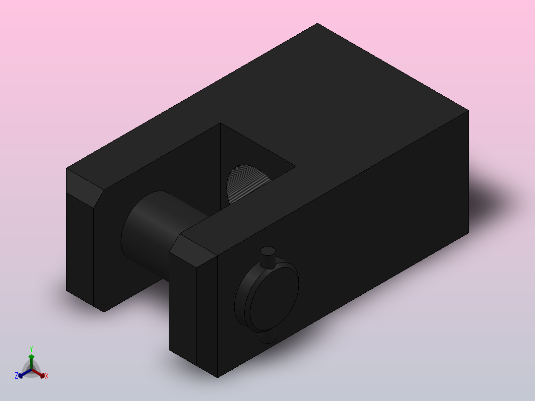 叉式带销接杆Y[250]气缸附件正等轴测图