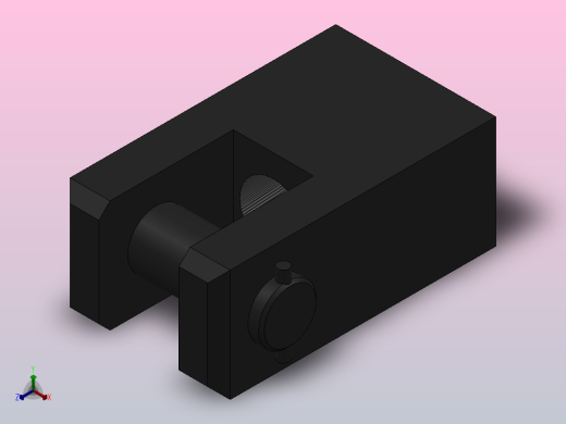 叉式带销接杆Y[250]气缸附件正等轴测缩略图