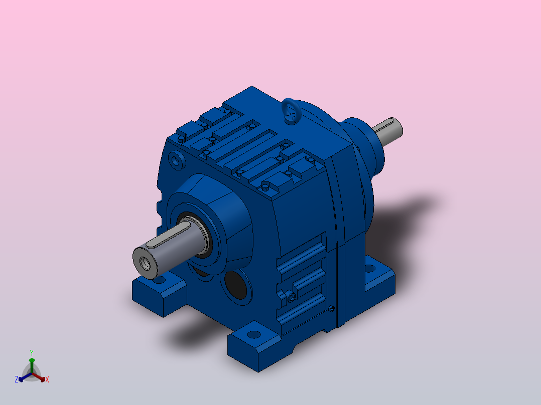 RS137底脚轴伸式安装斜齿轮减速机RS137-5.15-M1主视图