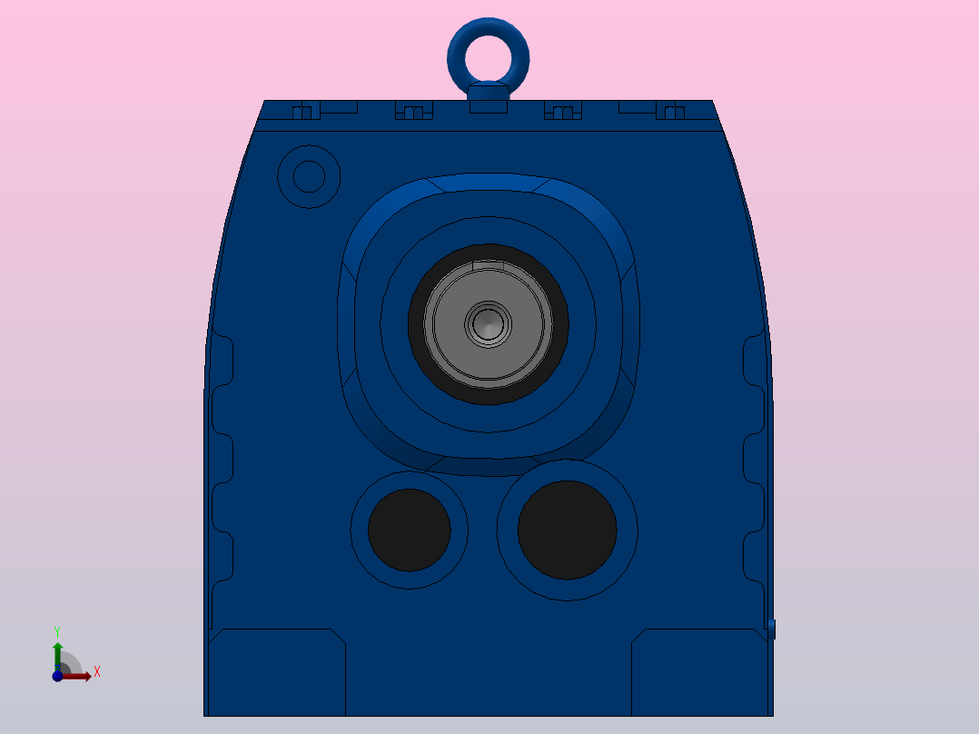 RS137底脚轴伸式安装斜齿轮减速机RS137-5.15-M1前视图