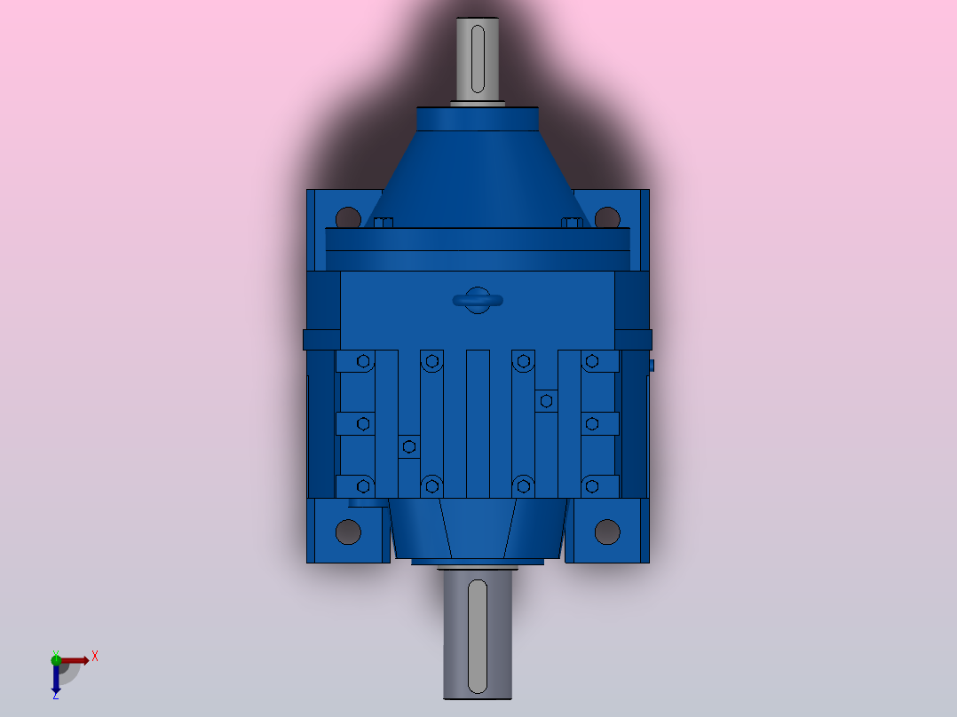 RS137底脚轴伸式安装斜齿轮减速机RS137-5.15-M1俯视图