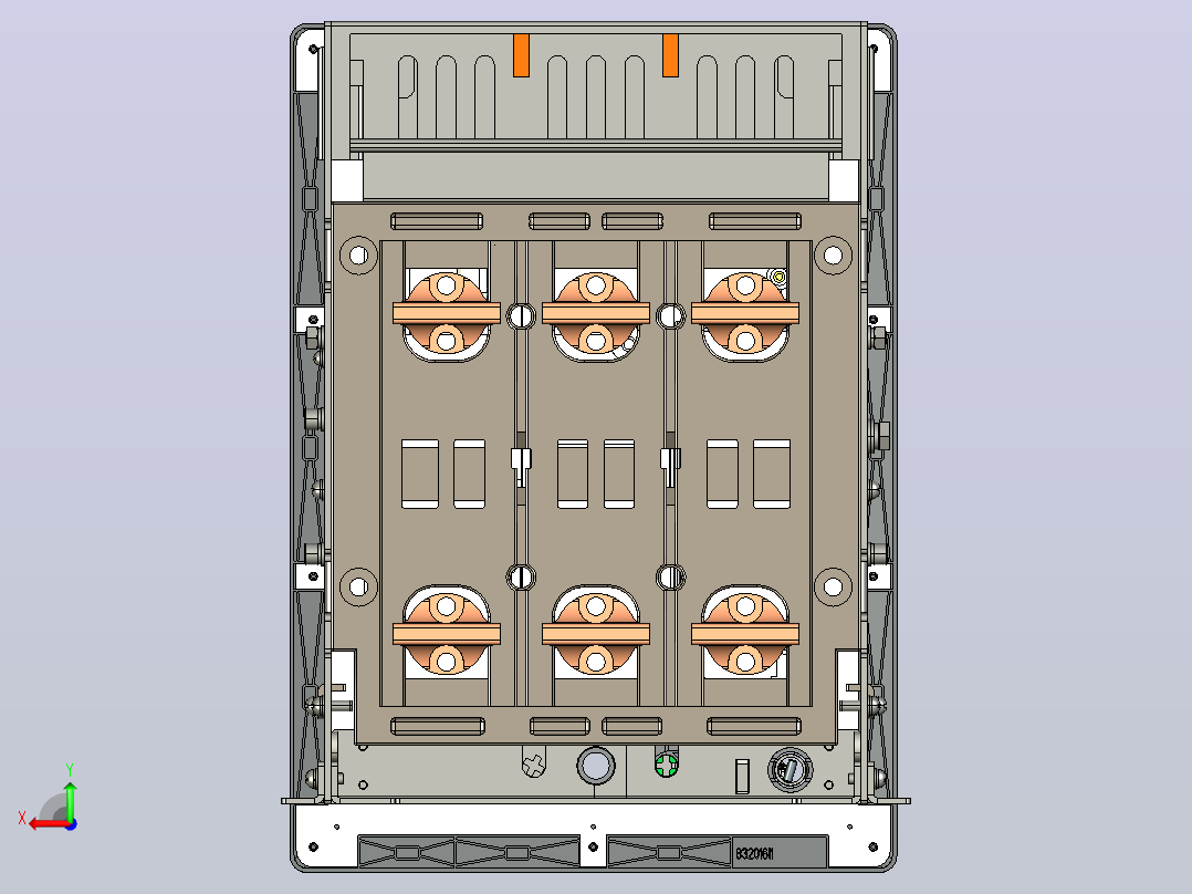 NA8-1600 800A-1000A 3P 抽屉式-水平接线+门框202409后视图