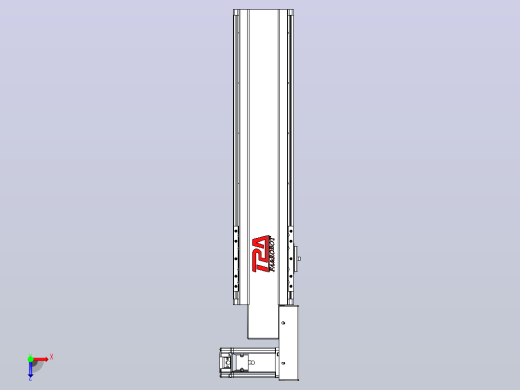 皮带直线轴半封闭可选导轨TPA-HNB-120D-110-L350-MR-Y-P40-N3俯视缩略图