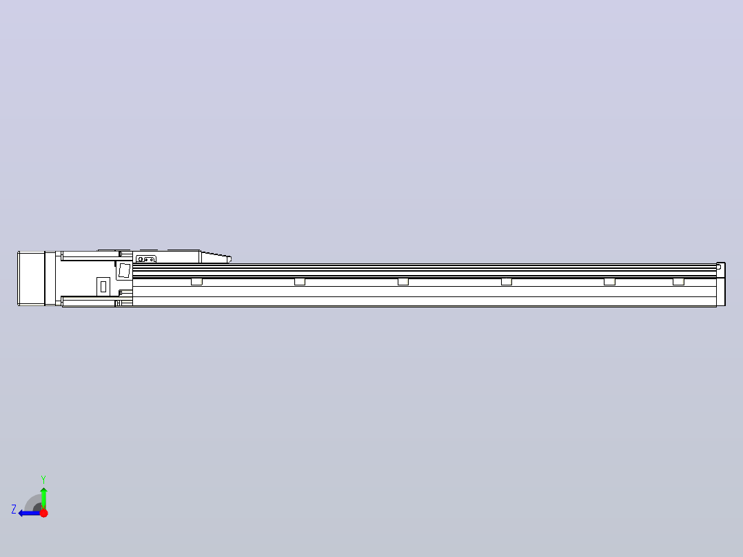 滚珠丝杠直线轴内置导轨TPA-GCR-150-2010C-L700-ML-M75-N3右视图