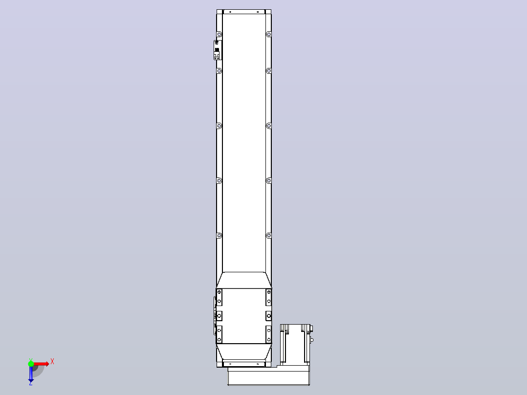 滚珠丝杠直线轴内置导轨TPA-GCR-150-2010C-L700-ML-M75-N3俯视图