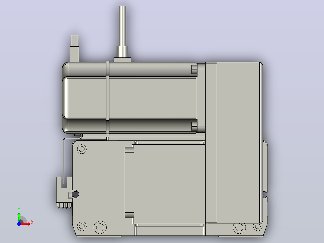 ACB17-300-RU-400W ACB17 皮带驱动直线滑台模组前视图