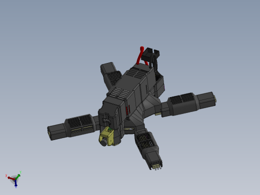 10英寸FPV四轴飞行器结构3D图纸 Solidworks设计