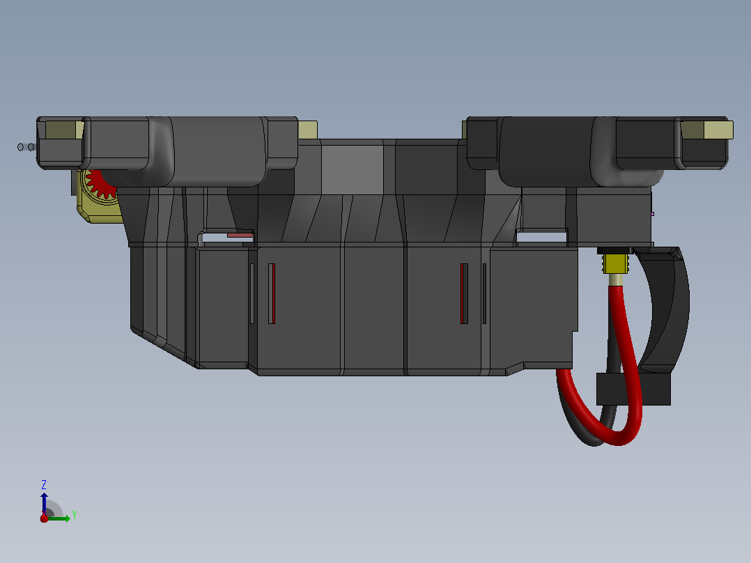 10英寸FPV四轴飞行器结构3D图纸 Solidworks设计前视图