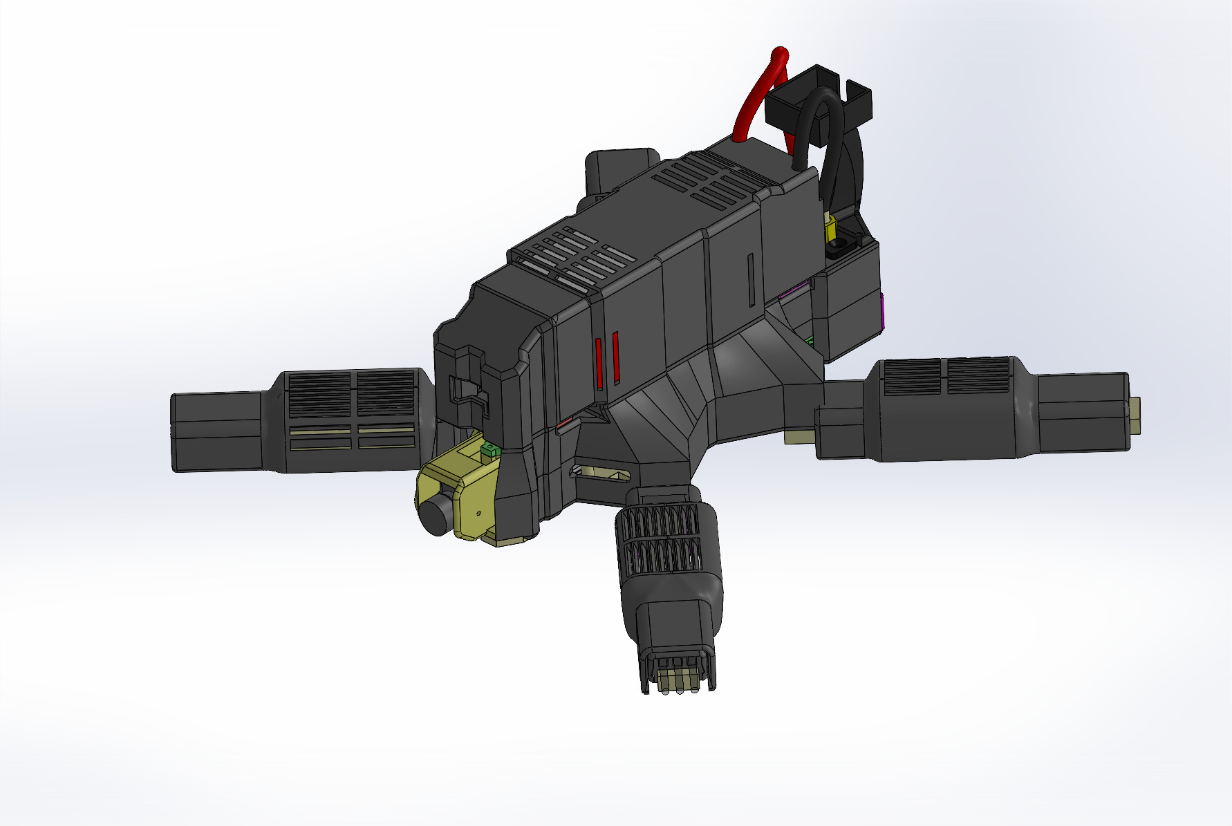 10英寸FPV四轴飞行器结构3D图纸 Solidworks设计