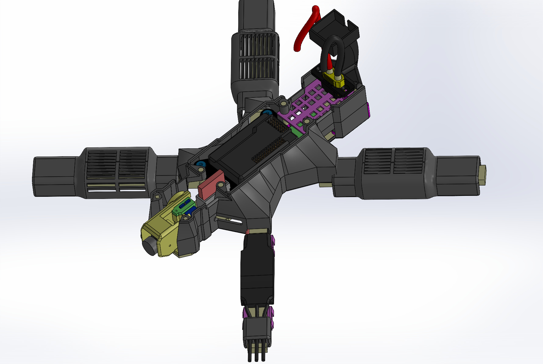 10英寸FPV四轴飞行器结构3D图纸 Solidworks设计