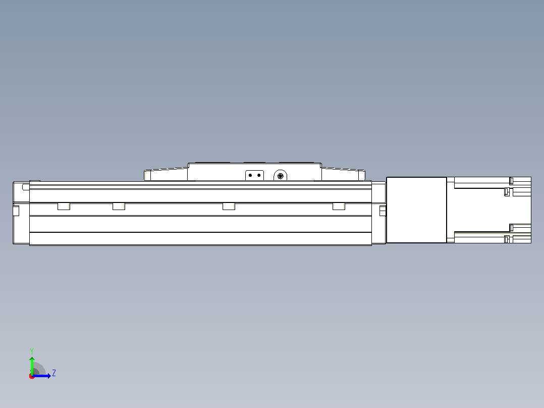 滚珠丝杠直线轴内置导轨TPA-GCR-120-1610C-L100-M-M40-N3左视图