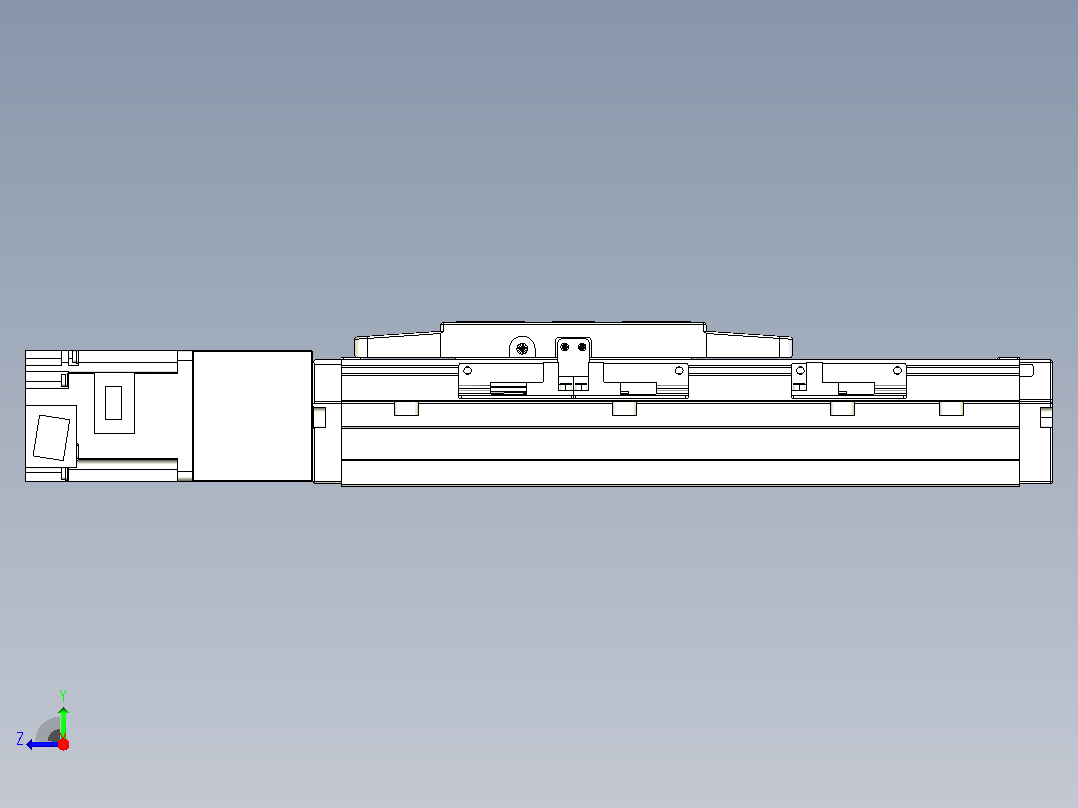 滚珠丝杠直线轴内置导轨TPA-GCR-120-1610C-L100-M-M40-N3右视图