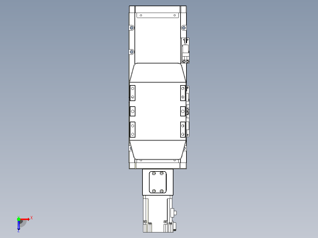 滚珠丝杠直线轴内置导轨TPA-GCR-120-1610C-L100-M-M40-N3俯视图