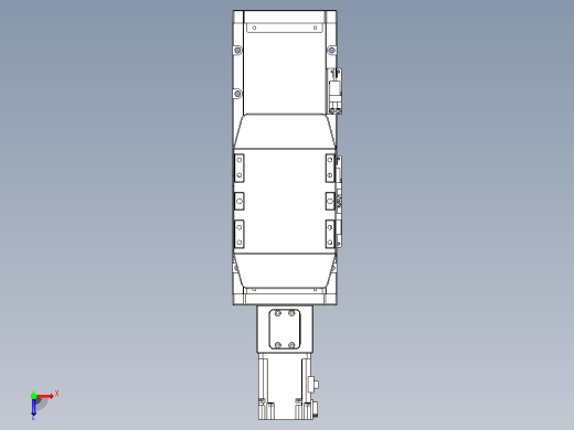 滚珠丝杠直线轴内置导轨TPA-GCR-120-1610C-L100-M-M40-N3俯视缩略图