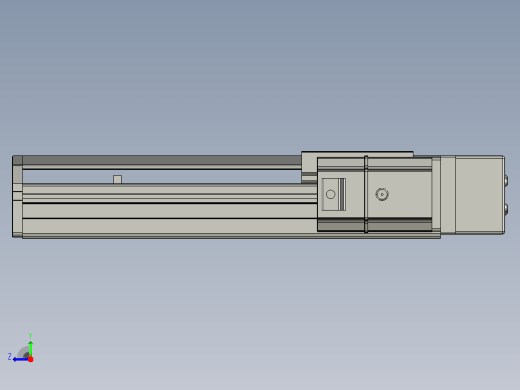 SYS12-BR-150-200W滚珠花健、支撑座、滚珠丝杠、交叉导轨、直线模组.STEP右视缩略图