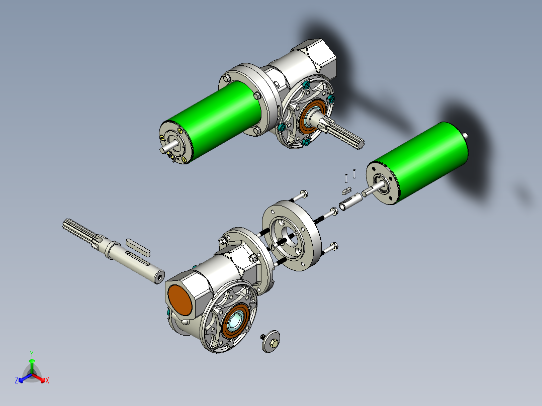 电机齿轮箱三维建