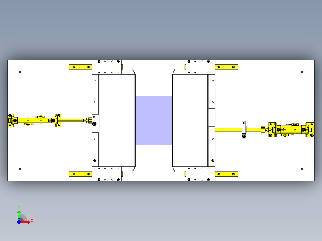 输送带导向定位机构3D模型图纸 STEP格式前视图