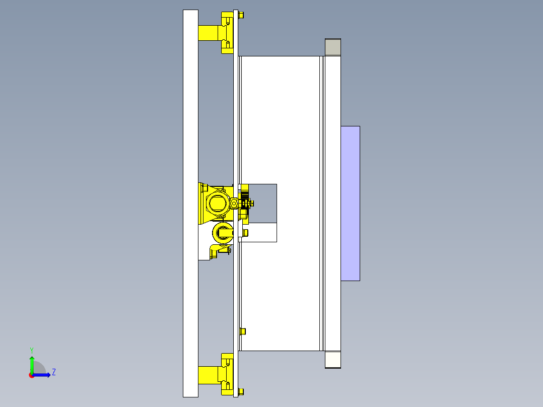 输送带导向定位机构3D模型图纸 STEP格式左视图
