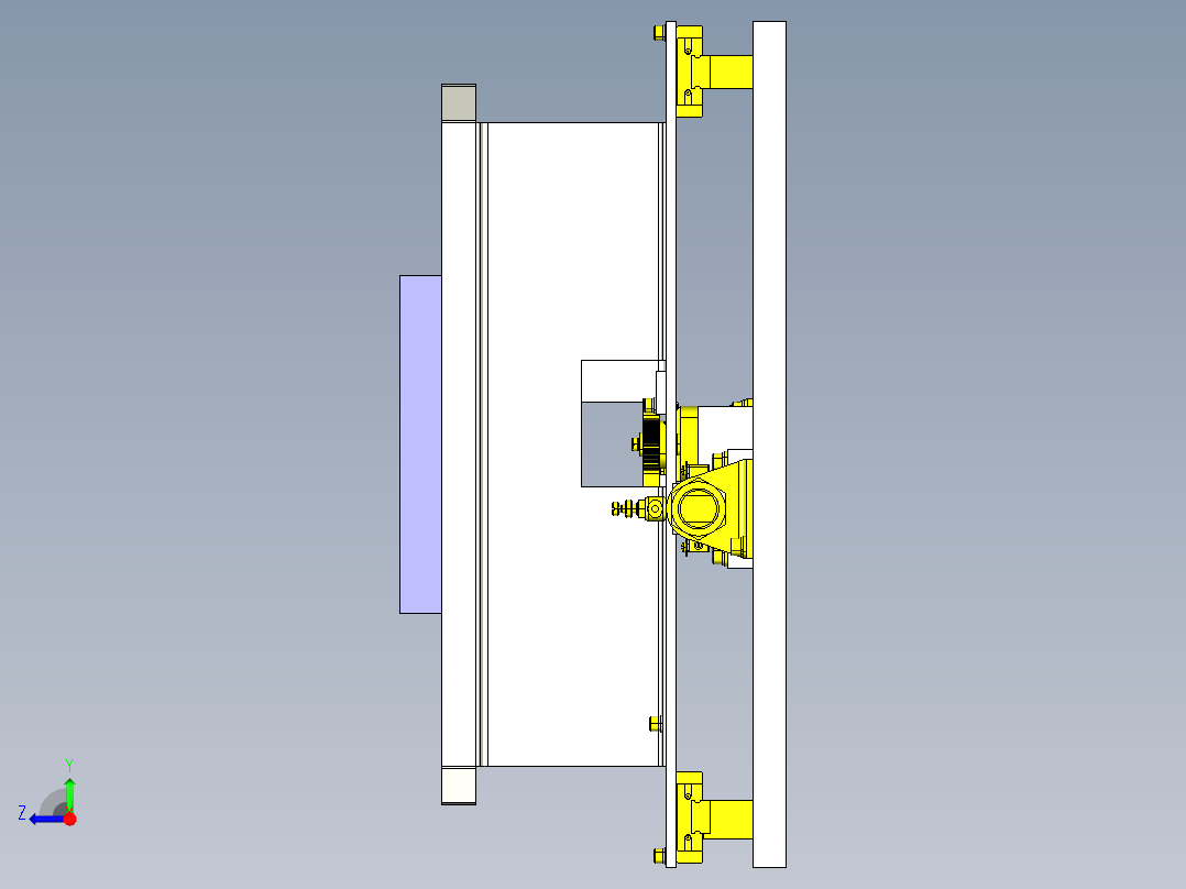输送带导向定位机构3D模型图纸 STEP格式右视图