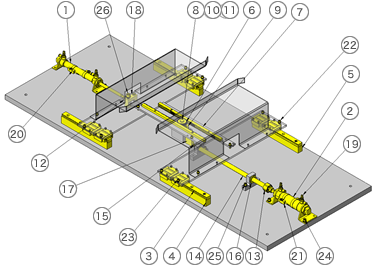 输送带导向定位机构3D模型图纸 STEP格式