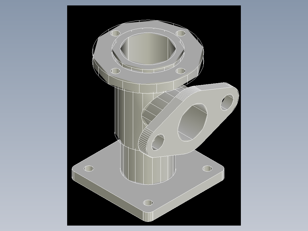 CAD格式机械制图二维100例练习-79 腔体模型