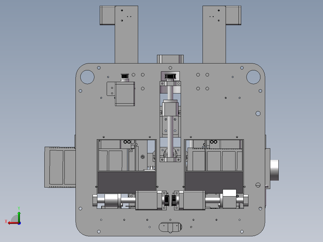 小型接料带机后视图