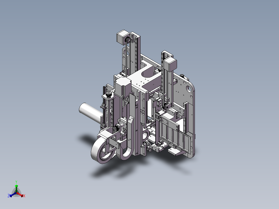 小型接料带机正等轴测图