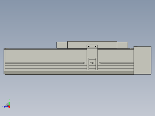 直线模组LHC17-S100-L设计图纸右视缩略图