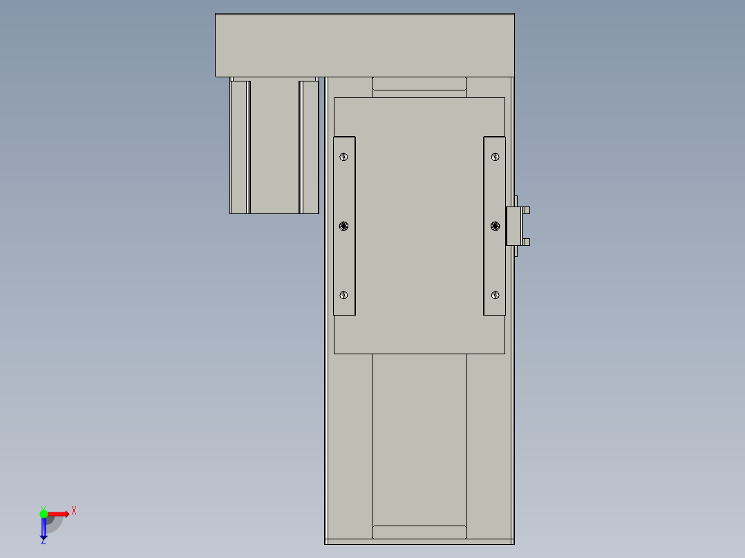 直线模组LHC17-S100-L设计图纸俯视图