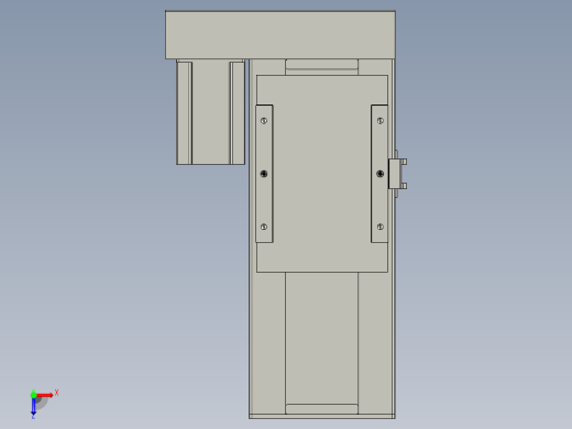 直线模组LHC17-S100-L设计图纸俯视缩略图