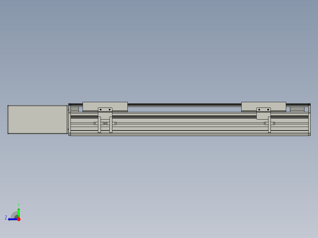 直线模组WG-LHB12-S350-BR设计图纸右视图