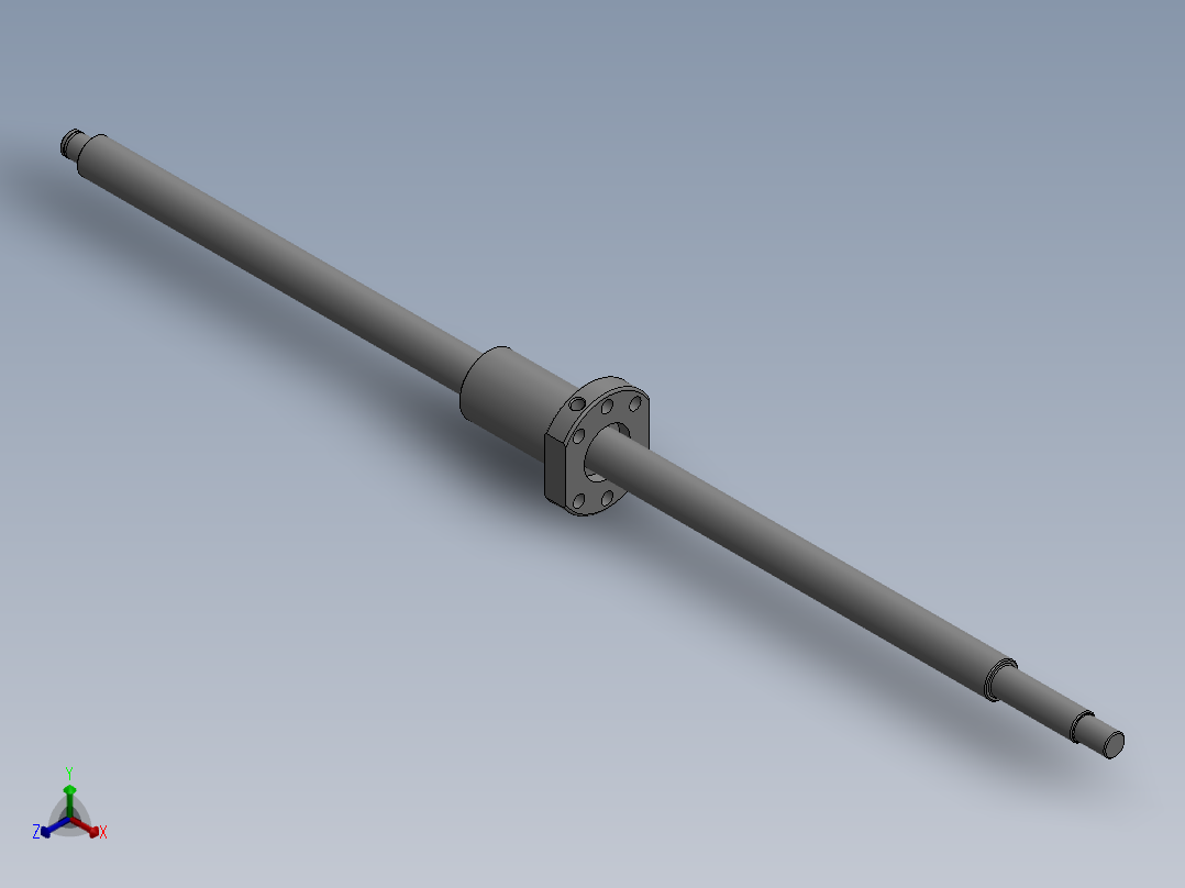 滚珠丝杆C-TBSB1510-500正等轴测图