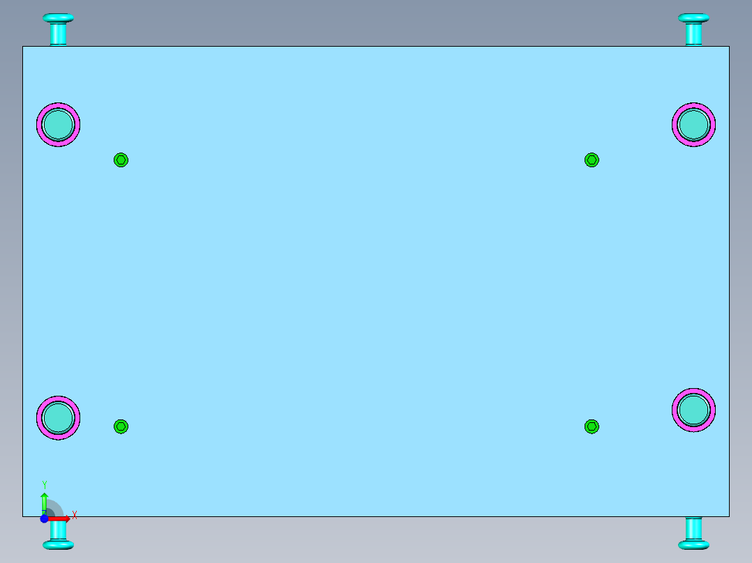 [冲压模具]特斯拉悬挂摆臂的冲压模具op10前视图