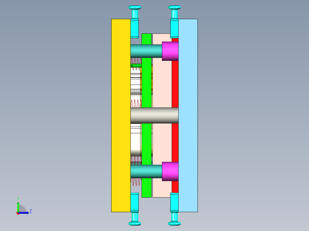 [冲压模具]特斯拉悬挂摆臂的冲压模具op10左视图