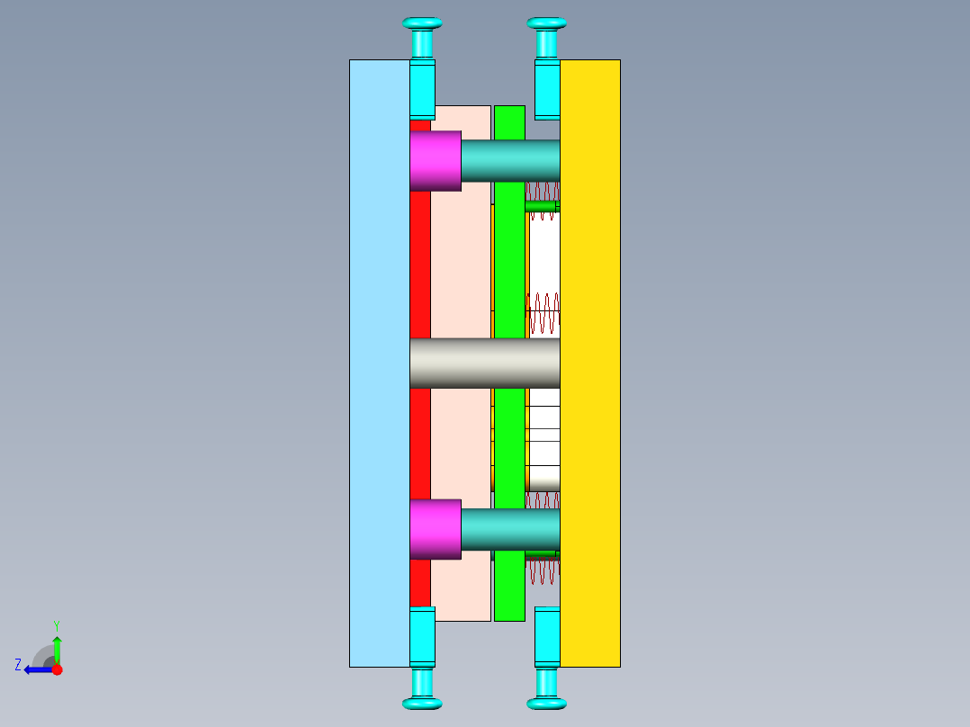 [冲压模具]特斯拉悬挂摆臂的冲压模具op10右视图