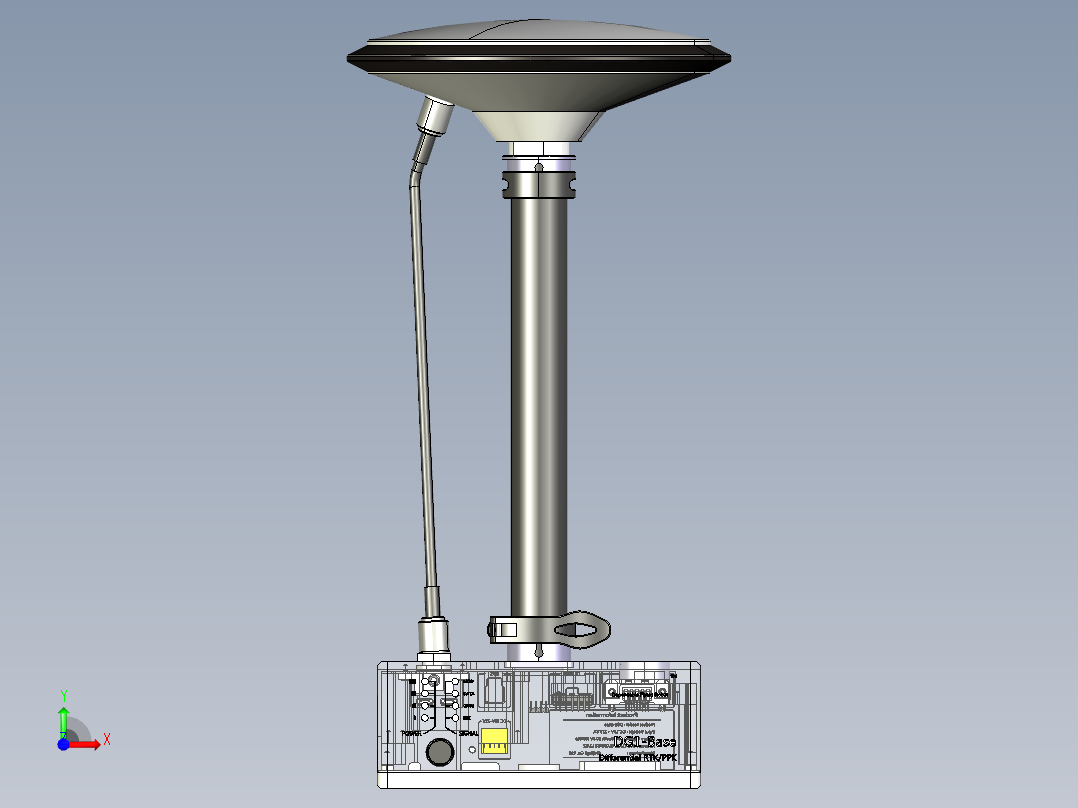 RTK地面接收盒-带天线前视图