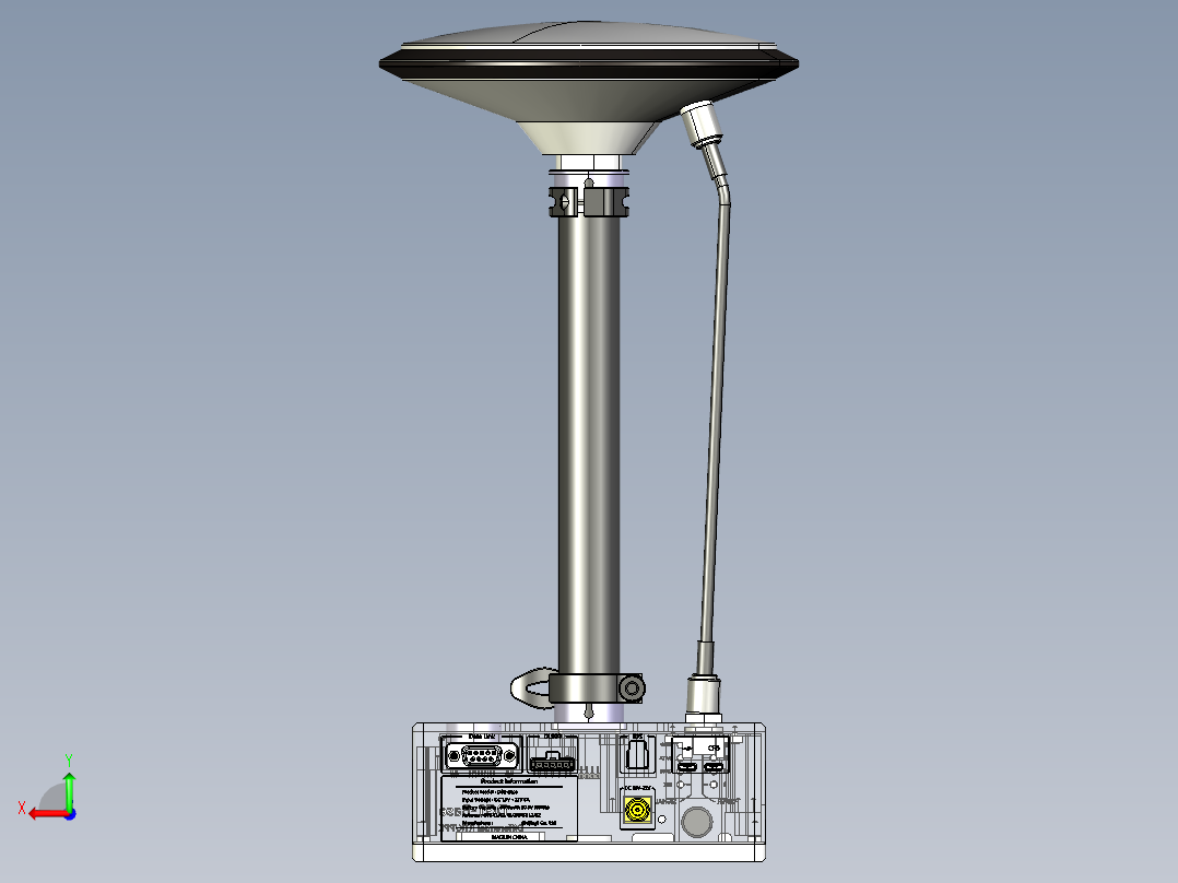 RTK地面接收盒-带天线后视图