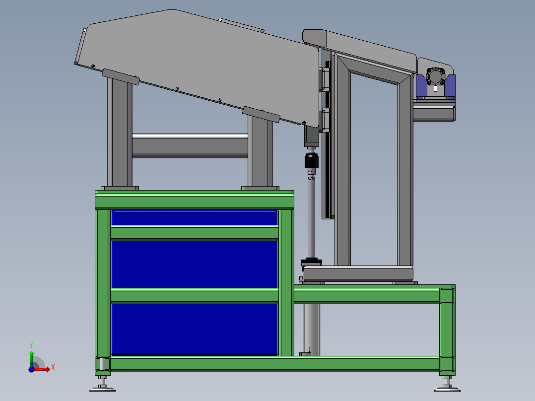 棒料上料机前视图
