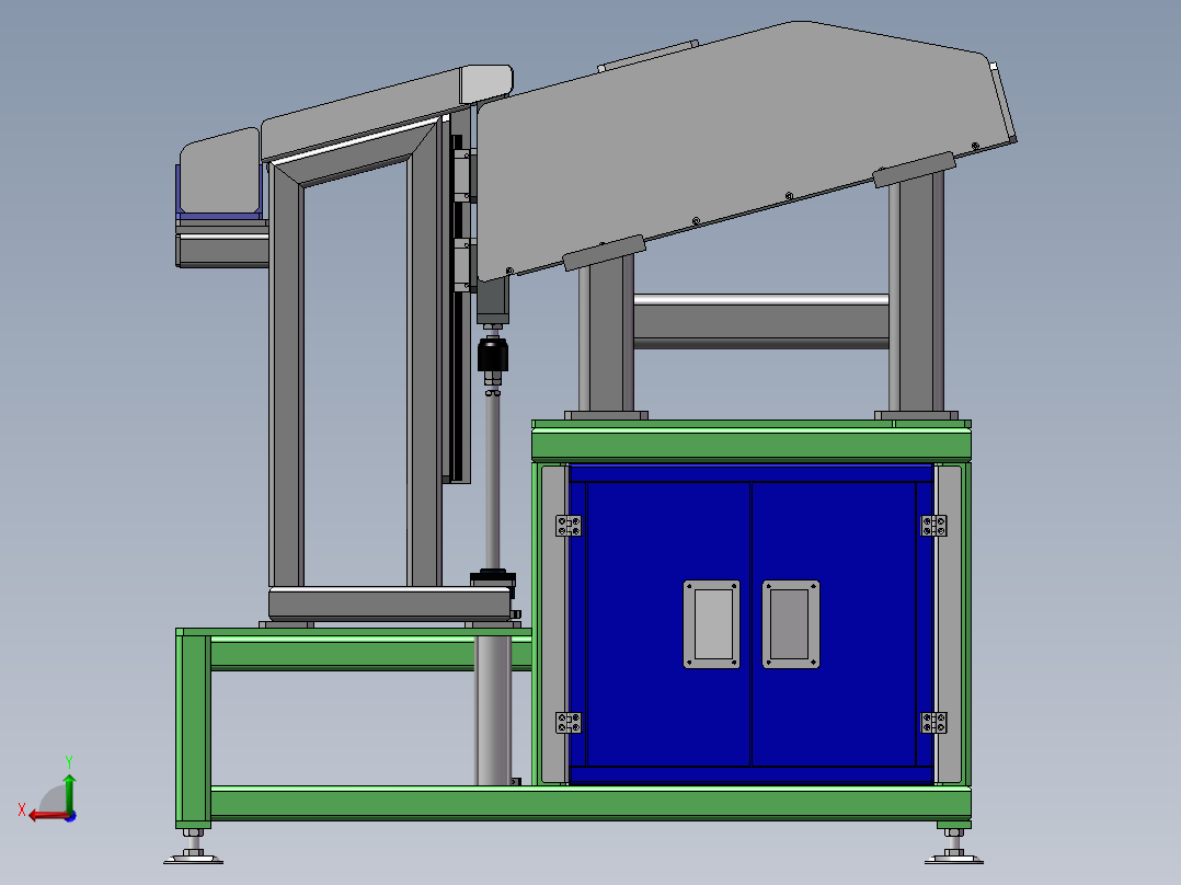 棒料上料机后视图