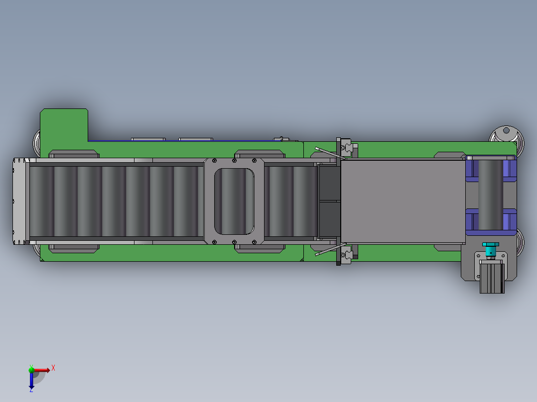 棒料上料机俯视图