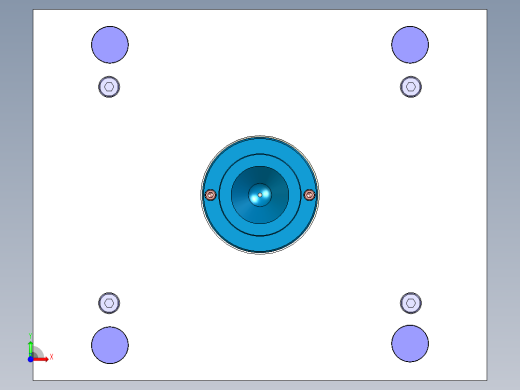 壁式排气扇扇叶注塑模具设计三维前视缩略图