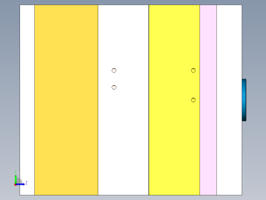 壁式排气扇扇叶注塑模具设计三维左视缩略图