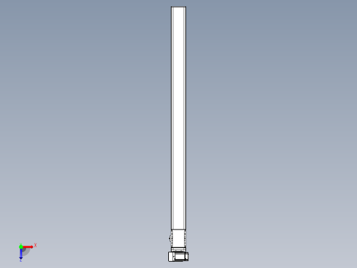 同步带全封闭直线模组TPA-HCB-105D-90-L1500-LU-Y-P20-N3俯视缩略图
