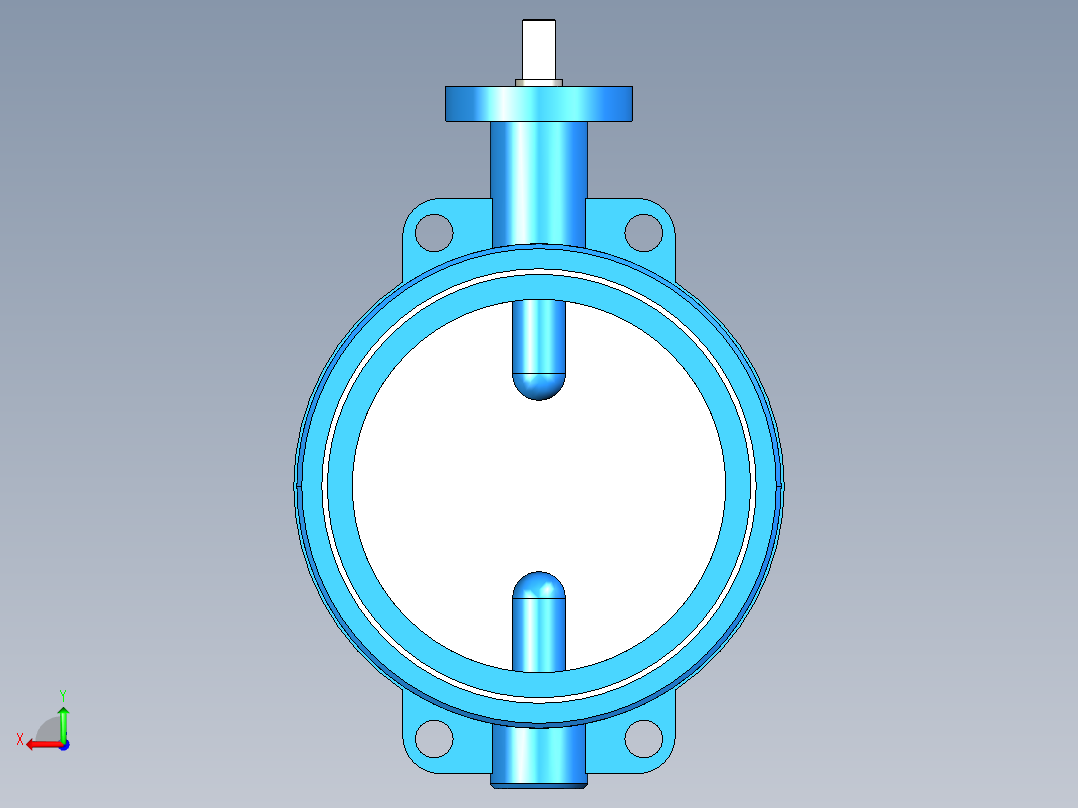 阀门模型WD71X-I_[250]后视图