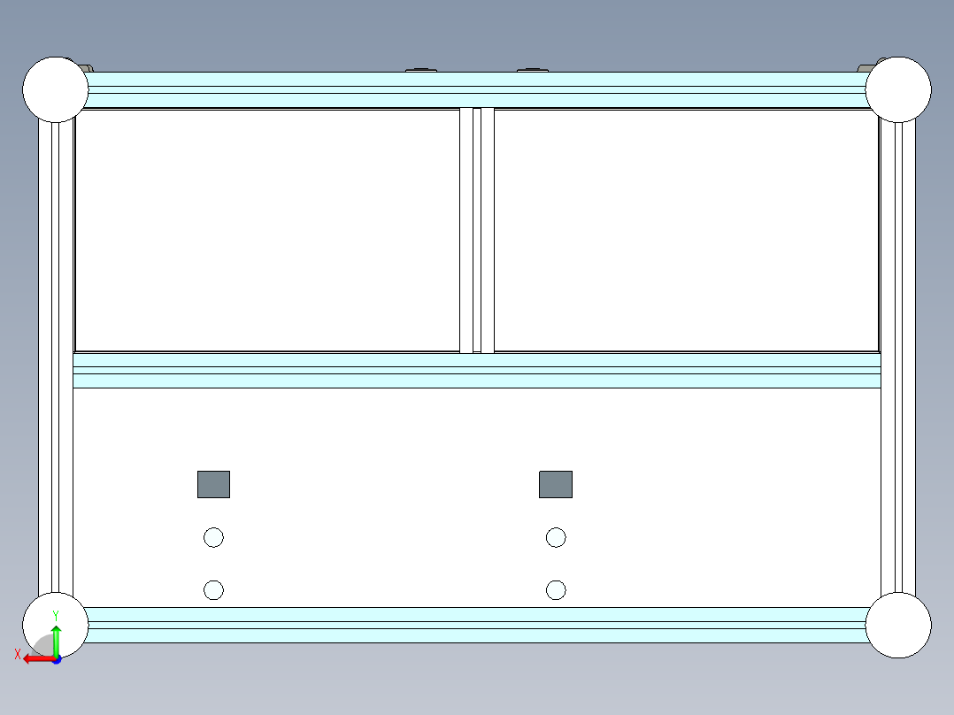 铜管自动注水机后视图