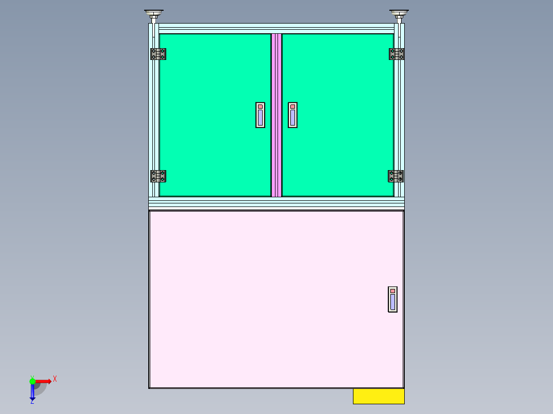 铜管自动注水机俯视图