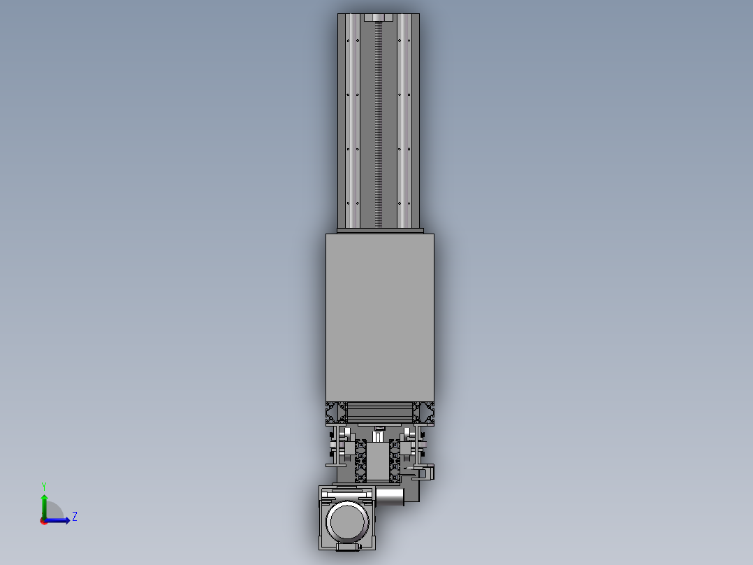 堆垛机模型左视图