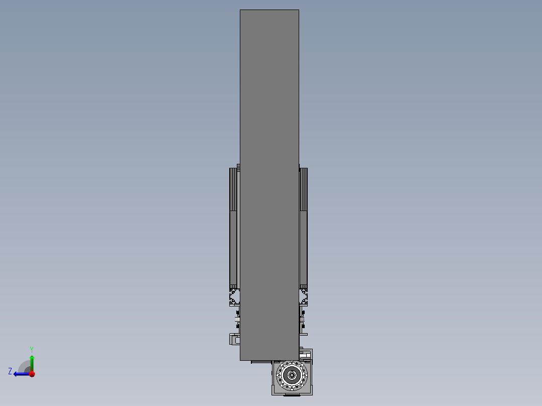 堆垛机模型右视图
