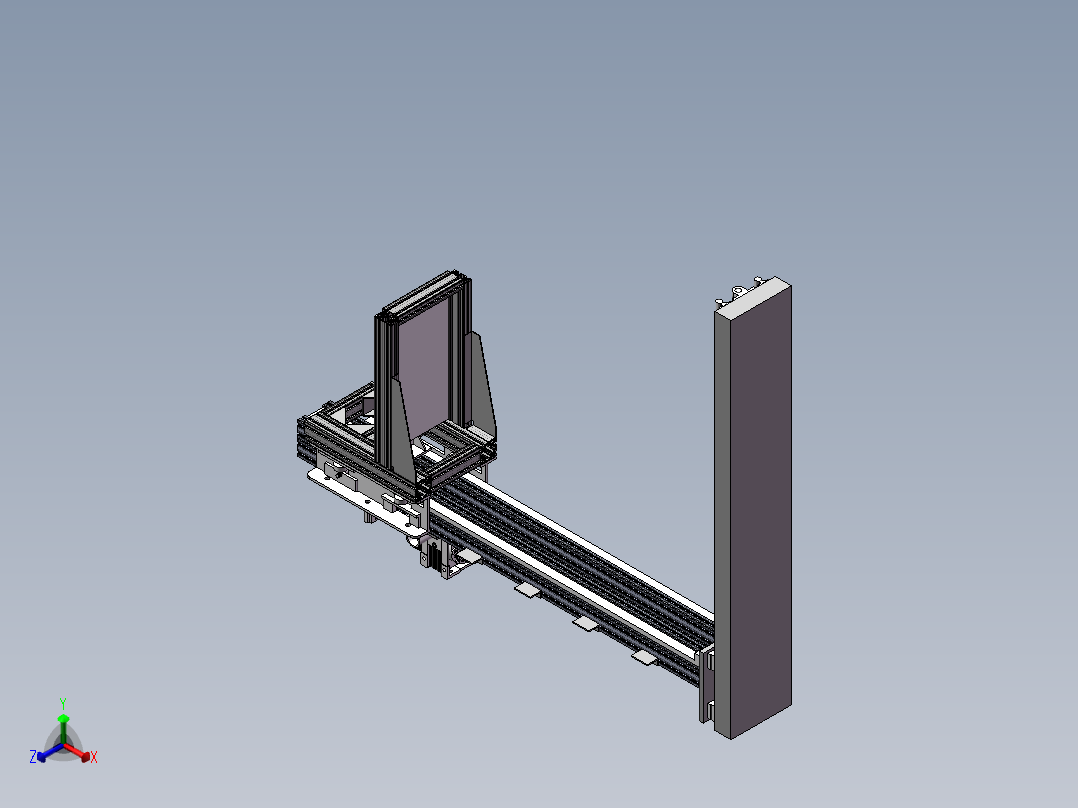 堆垛机模型正等轴测图