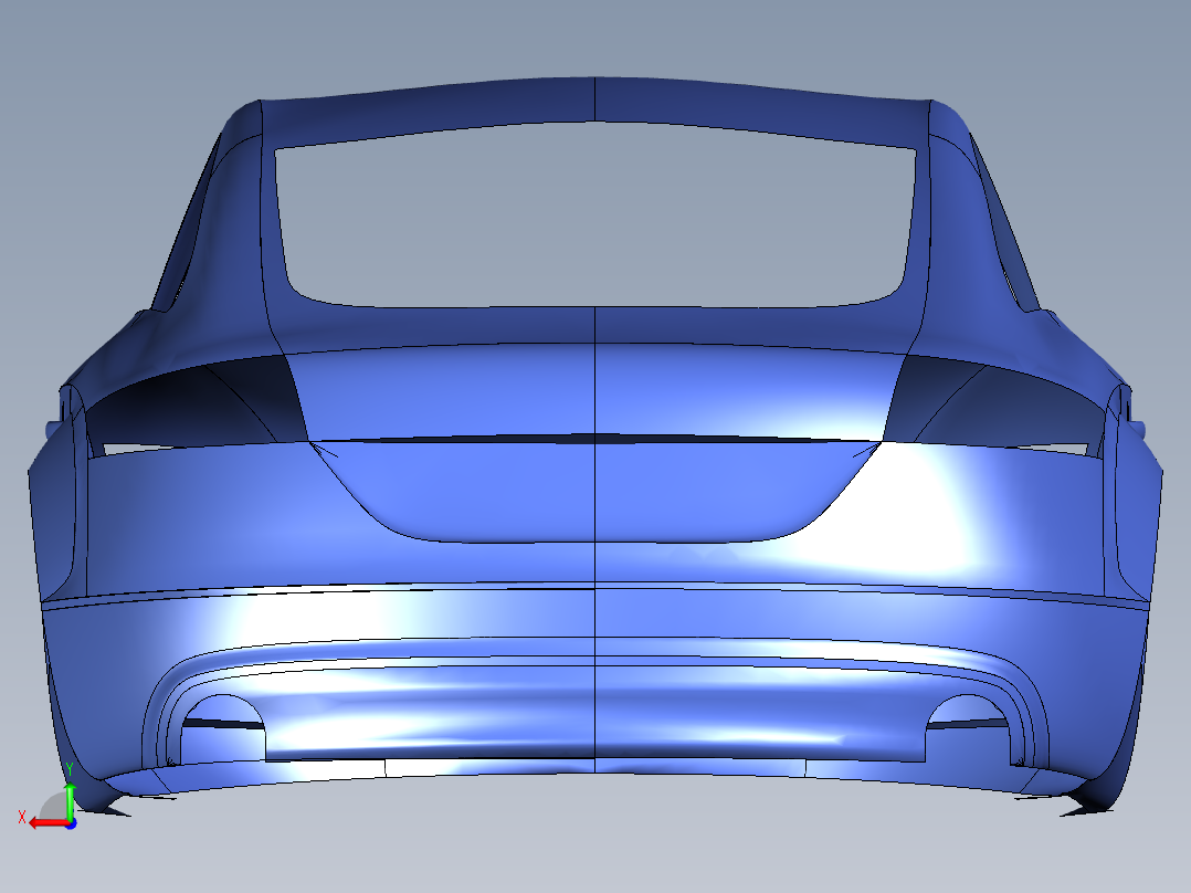 009-奥迪车身后视图